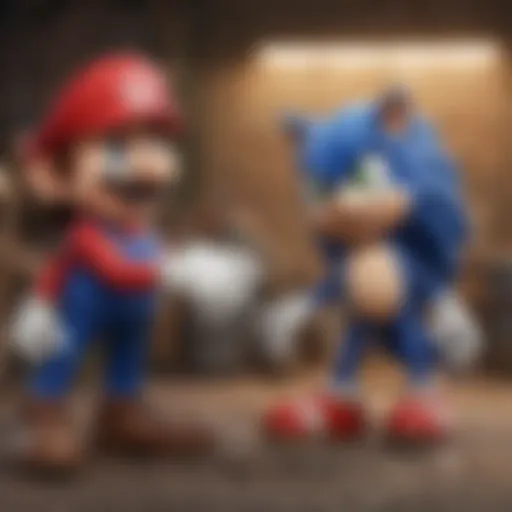 Mario and Sonic Artistic Portraits