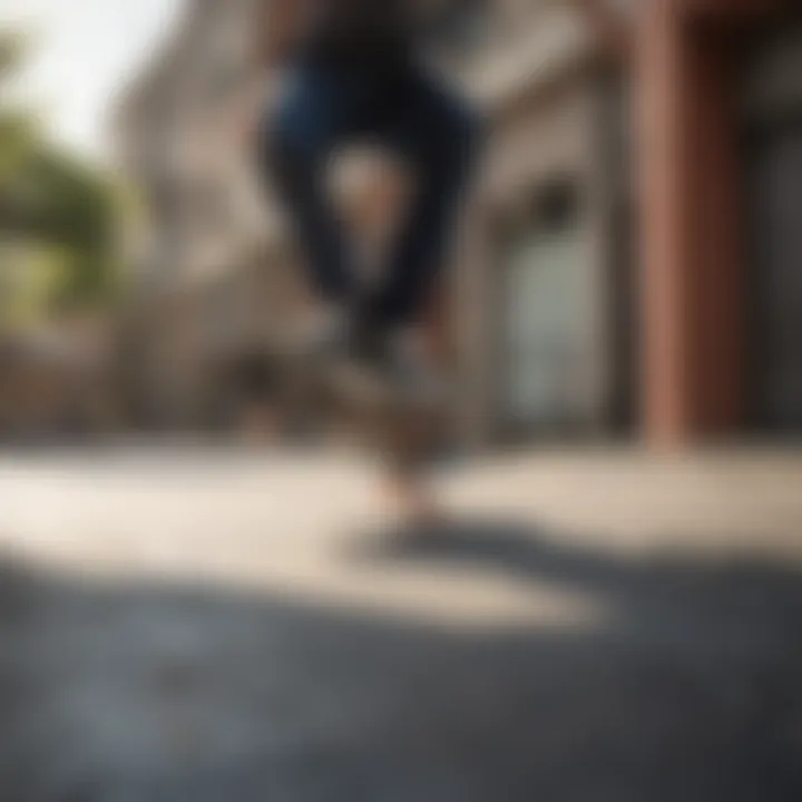 Skateboarder mastering a kickflip trick