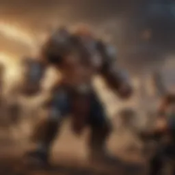 Epic battle scene showcasing character classes in WoW