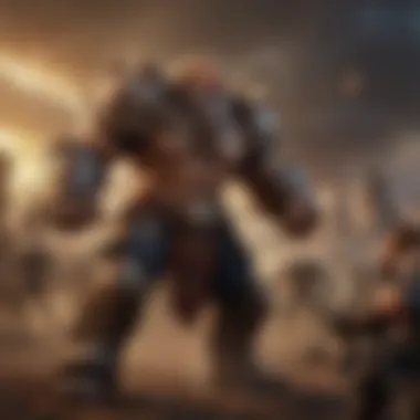 Epic Showdown of Class Abilities Epic battle scene showcasing character classes in WoW