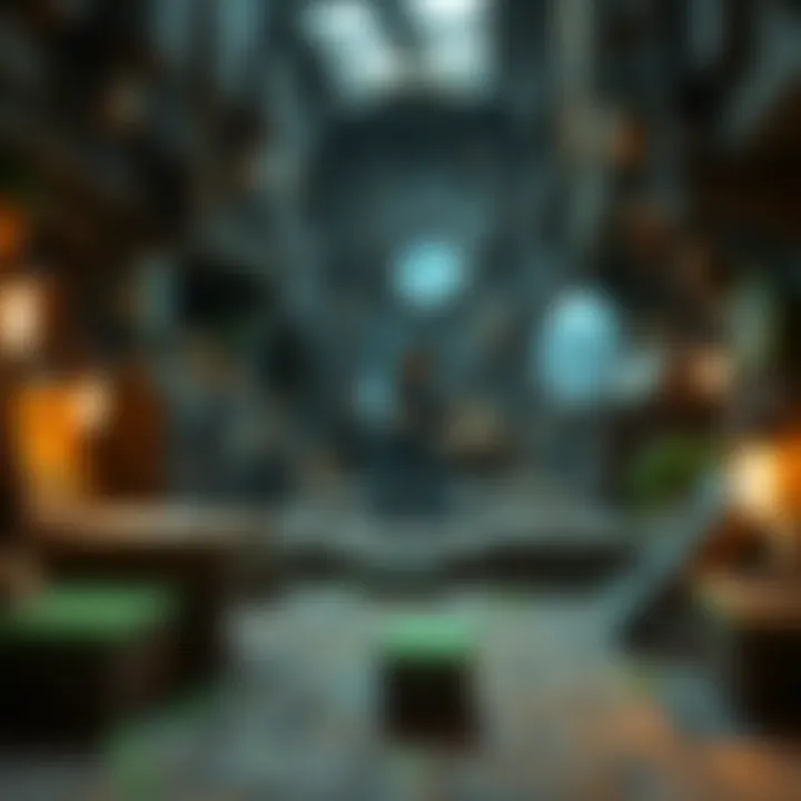 Well-Equipped Survival Base A Minecraft player's survival base equipped with essential resources and defenses.