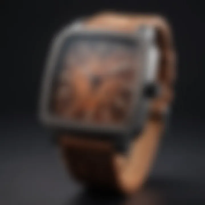 Sleek Minecraft-inspired watch with pixelated design