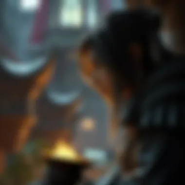 A captivating narrative moment from a popular MMORPG released in 2020