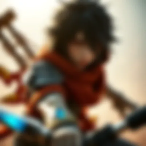 Character Dynamics in Mobile BDO Stunning visual representation of a Mobile BDO character in action