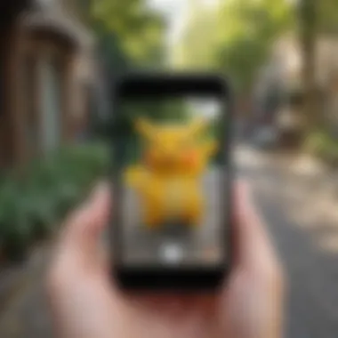Engaging with Pokémon in Augmented Reality Player capturing a Pokémon