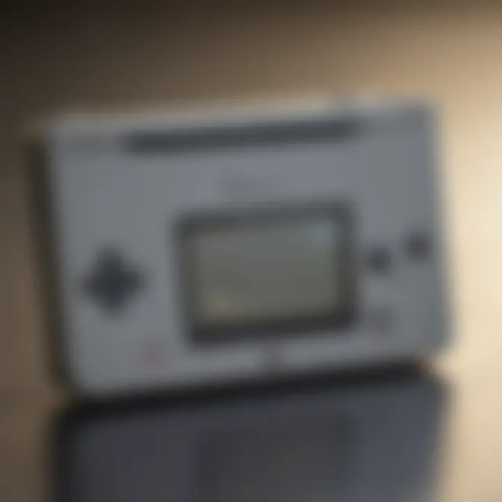 Close-up of Nintendo DS Lite console features