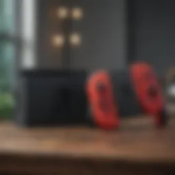 Nintendo Switch console with joy-con controllers