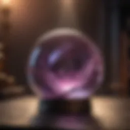 Illustration depicting a mystical crystal orb emitting primogems