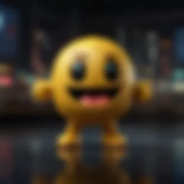 Pac-Man Character in Pixel Art Style