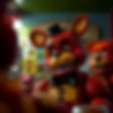 A collage of fan art and community contributions celebrating Five Nights at Freddy's.