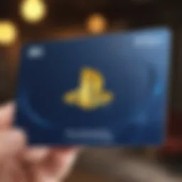 Close-up of a PlayStation gift card highlighting its design