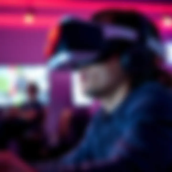 A user wearing a PSVR headset engaged in a gaming session, highlighting user experience.