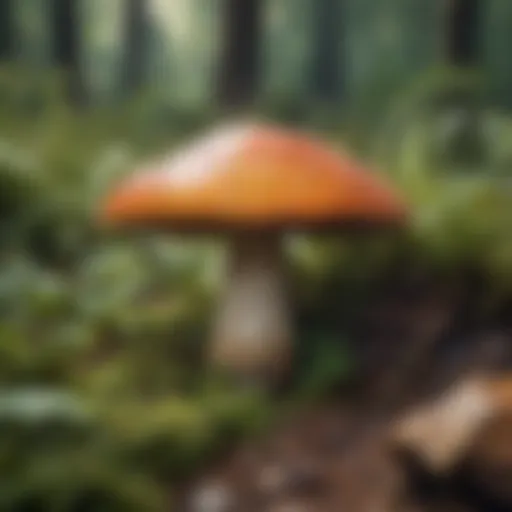 Colorful 8-bit pixelated mushroom