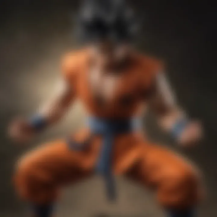 The Saiyan Warrior: Goku in Battle Stance