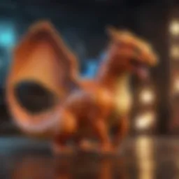 A magnificent holographic Charizard card from the Shining Fates collection