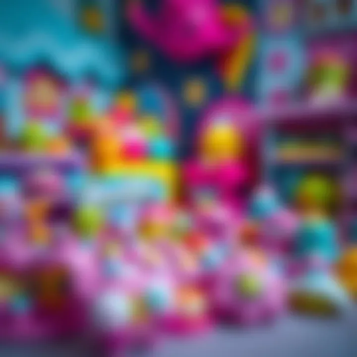 Cultural impact of Shopkins reflected in a collection of merchandise and fan art