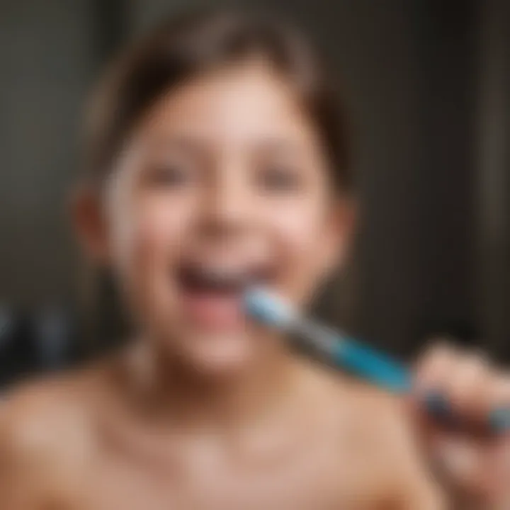 Happy Child Brushing Teeth