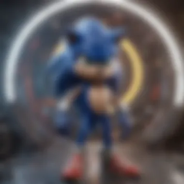 Artistic representation of Sonic Hedgehog Full Movie characters in a futuristic setting