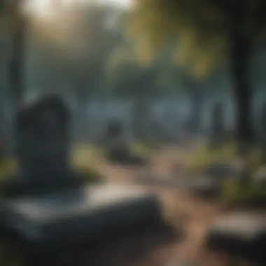 Ghostly Graveyard Scene