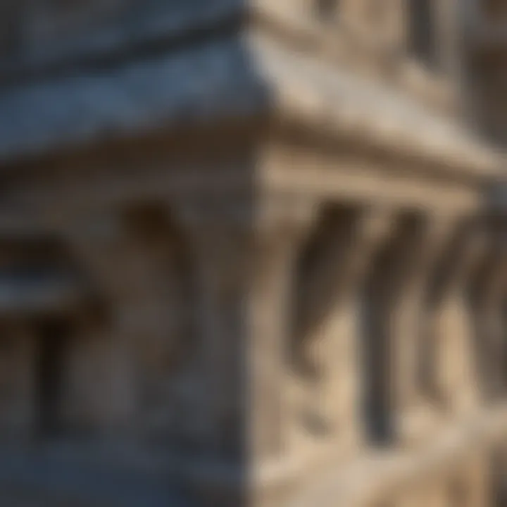 Intricate Stone Carvings on Castle Roof