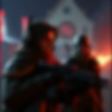 Immersive story-driven strategy game scene