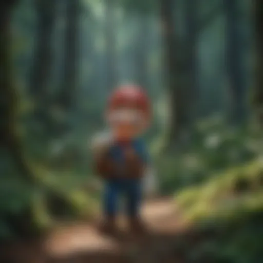 Mario exploring a mystical forest