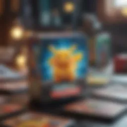Showcasing a colorful collection of Pokémon trading cards