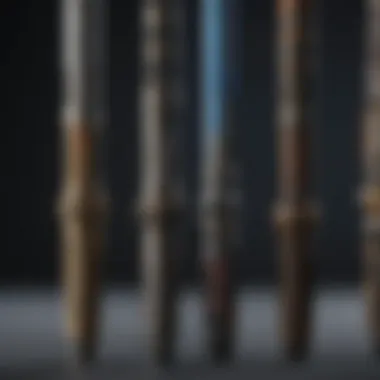 A stunning display of various lightsabers showcasing different colors and designs