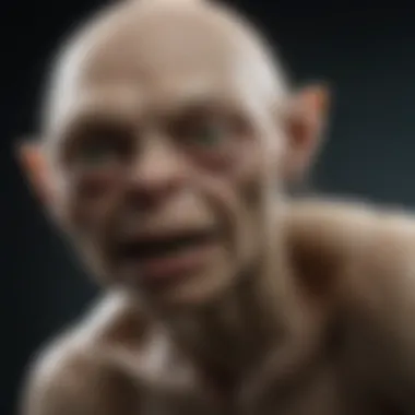 The moment of Smeagol's transformation into Gollum