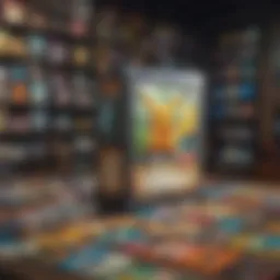 An assortment of rare Pokémon cards displayed elegantly