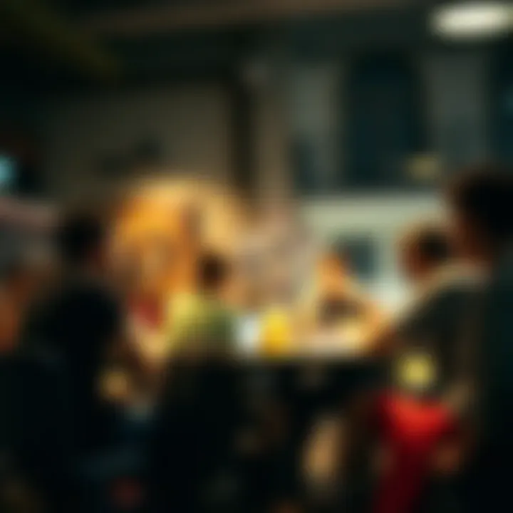 Community Dynamics in Urban Myth Games A visual representation of community interactions within urban myth gaming groups.