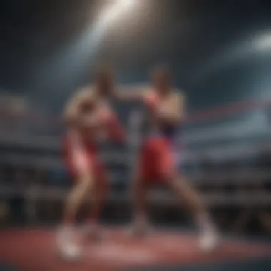 A vibrant social media post promoting a star boxing event, illustrating the power of digital influence.