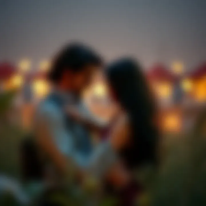 Dynamic character interactions showcasing romance