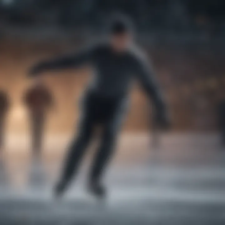 A historical montage of legendary skaters from various eras