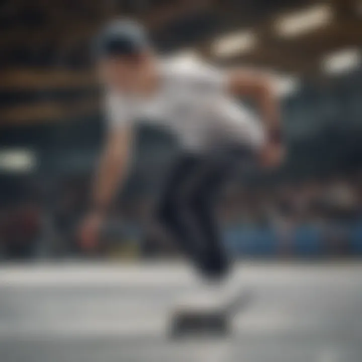 An expressive skater showcasing unique personal style on the rink