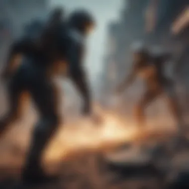 Multiplayer Dynamics A competitive gaming scene highlighting fierce multiplayer action