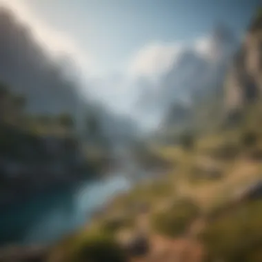 Stunning Game Landscapes A captivating landscape from a Ubisoft game showcasing stunning graphics