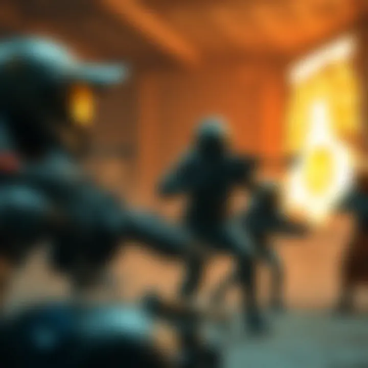 Multiplayer Battle Strategy An engaging multiplayer battle showcasing teamwork and strategy