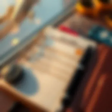 An aerial view of a travel planner with a list of recommended games for flights