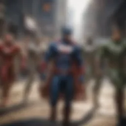 A dynamic group of superheroes in action from Ultimate Alliance.