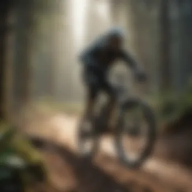 Illustration showcasing advanced techniques for virtual mountain biking