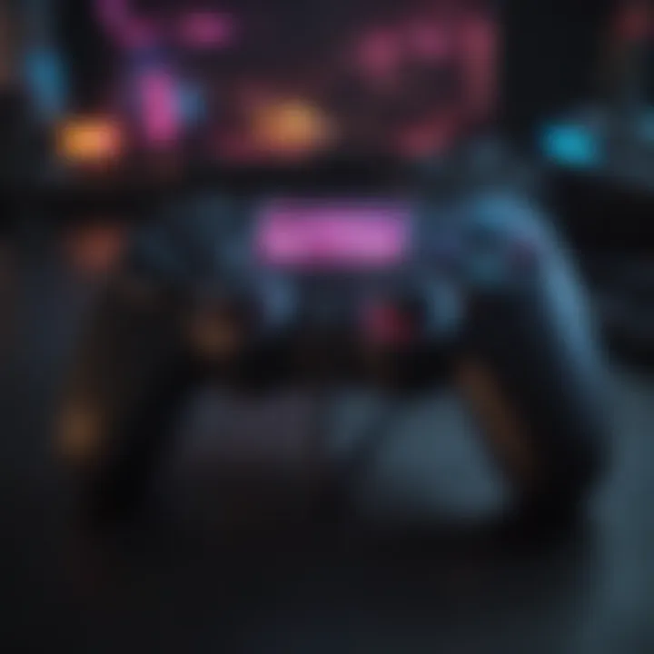 Gaming Controller with Neon Lights