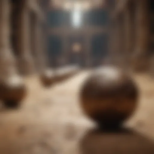 Abstract representation of ancient ball race event