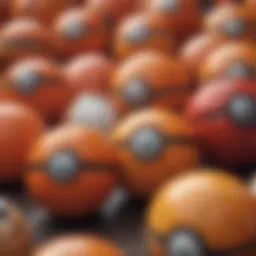 A detailed illustration of various Apricorn Pokéballs with their unique designs.