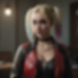 Harley Quinn in her original psychiatrist outfit
