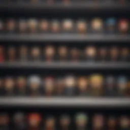 A vibrant collection of Funko Pops displayed on a shelf