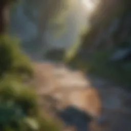 Illustration of a mystical realm map