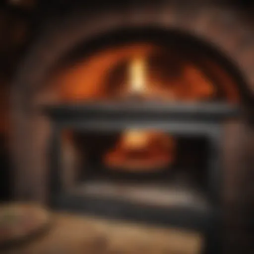 Wood-fired oven at Red Devil Pizza